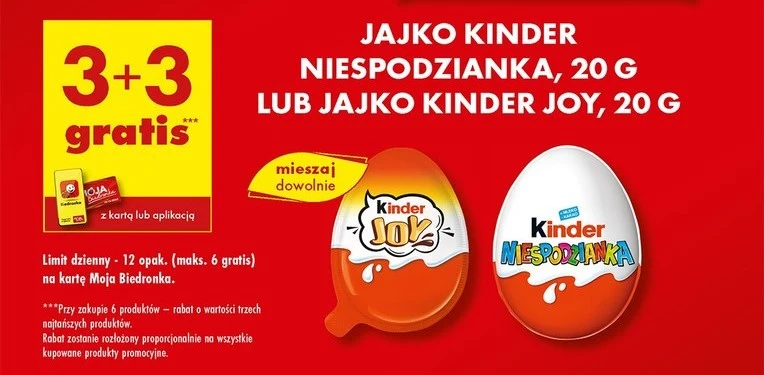 Biedronka rozdaje Jajka Kinder Niespodzianki za darmo! Sprawdź, ile produktów zyskasz w gratisie!
