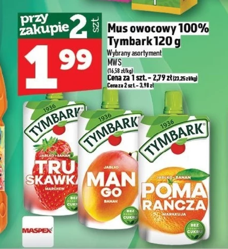 Tymbark Mus jabłko mango banan 120 g