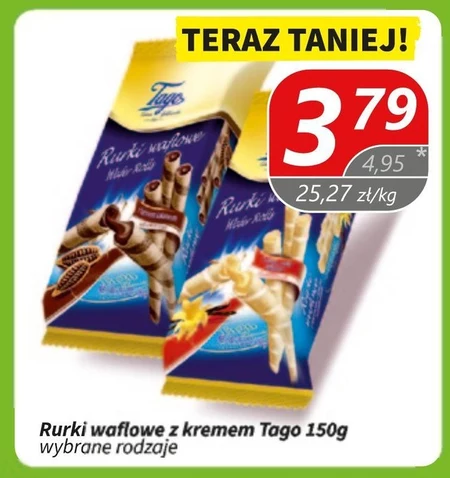 Tago Rurki waflowe z kremem orzechowym 150 g