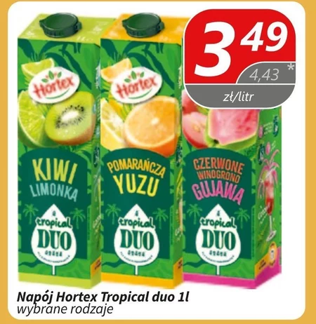 Hortex Tropical Duo Napój wieloowocowy pomarańcza yuzu 1 l