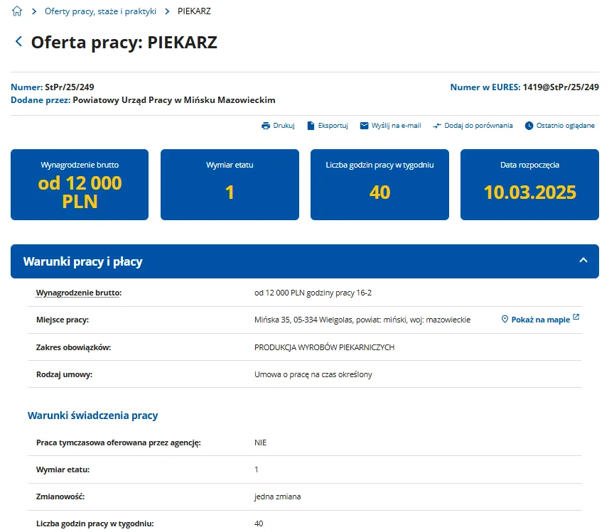 Szukają piekarza i miesięcznie płacą 12 tys. zł brutto. Haczykiem są nietypowe godziny pracy