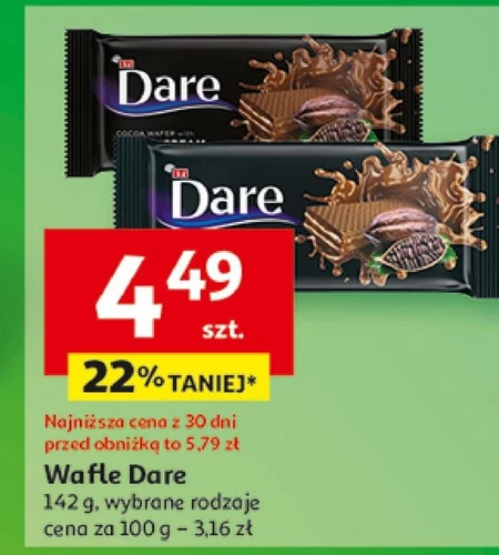 Dare Wafelki kakaowe z kremem kakaowym 142 g