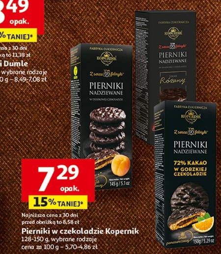 Kopernik Z serca fabryki Pierniki nadziewane w deserowej czekoladzie smak morelowy 145 g