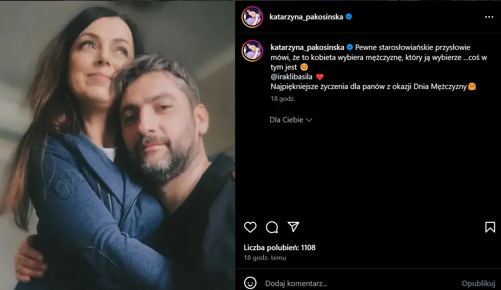 Katarzyna Pakosińska pokazała się z mężem /https://www.instagram.com/katarzyna_pakosinska/ Katarzyna Pakosińska pokazała się z mężem /https://www.instagram.com/katarzyna_pakosinska/