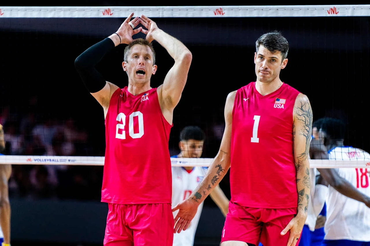 David Smith (z lewej) i Matthew Anderson w reprezentacji USA