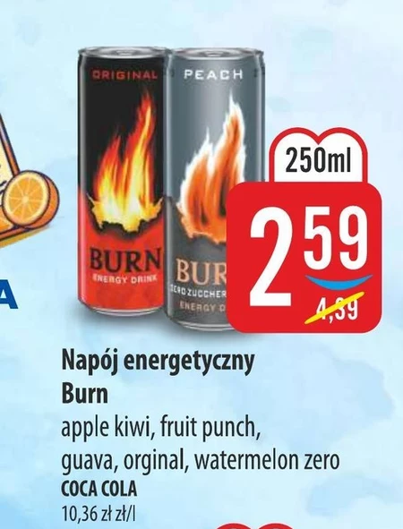 Burn Original Gazowany napój energetyczny 250 ml