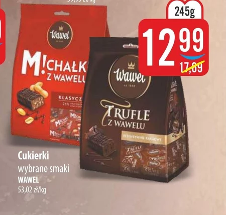 Wawel Trufle z Wawelu Cukierki kakaowe o smaku rumowym w czekoladzie 245 g