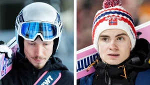 Johann Andre Forfang (z lewej) i Marius Lindvik