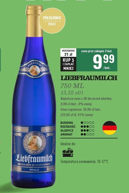 Wino półsłodkie Liebfraumilch