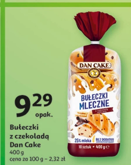 Dan Cake Bułeczki mleczne z czekoladą mleczną 400 g (10 x 40 g)