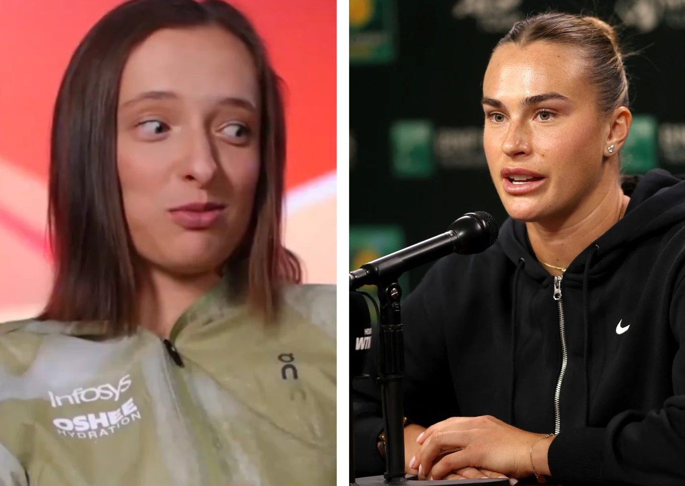 Iga Świątek i Aryna Sabalenka