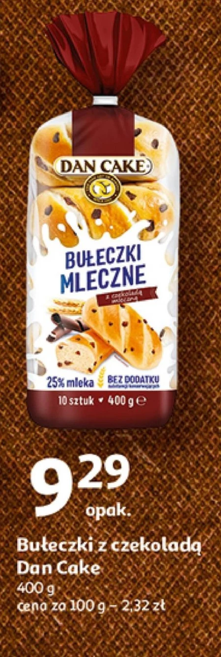 Dan Cake Bułeczki mleczne z czekoladą mleczną 400 g (10 x 40 g)