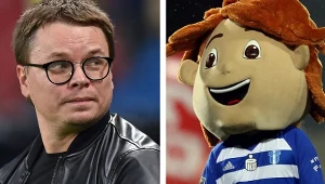 Jarosław Królewski wyraził zdanie na temat finansowania klubów z publicznych pieniędzy. Obok Nafciarz, maskotka Wisły Płock