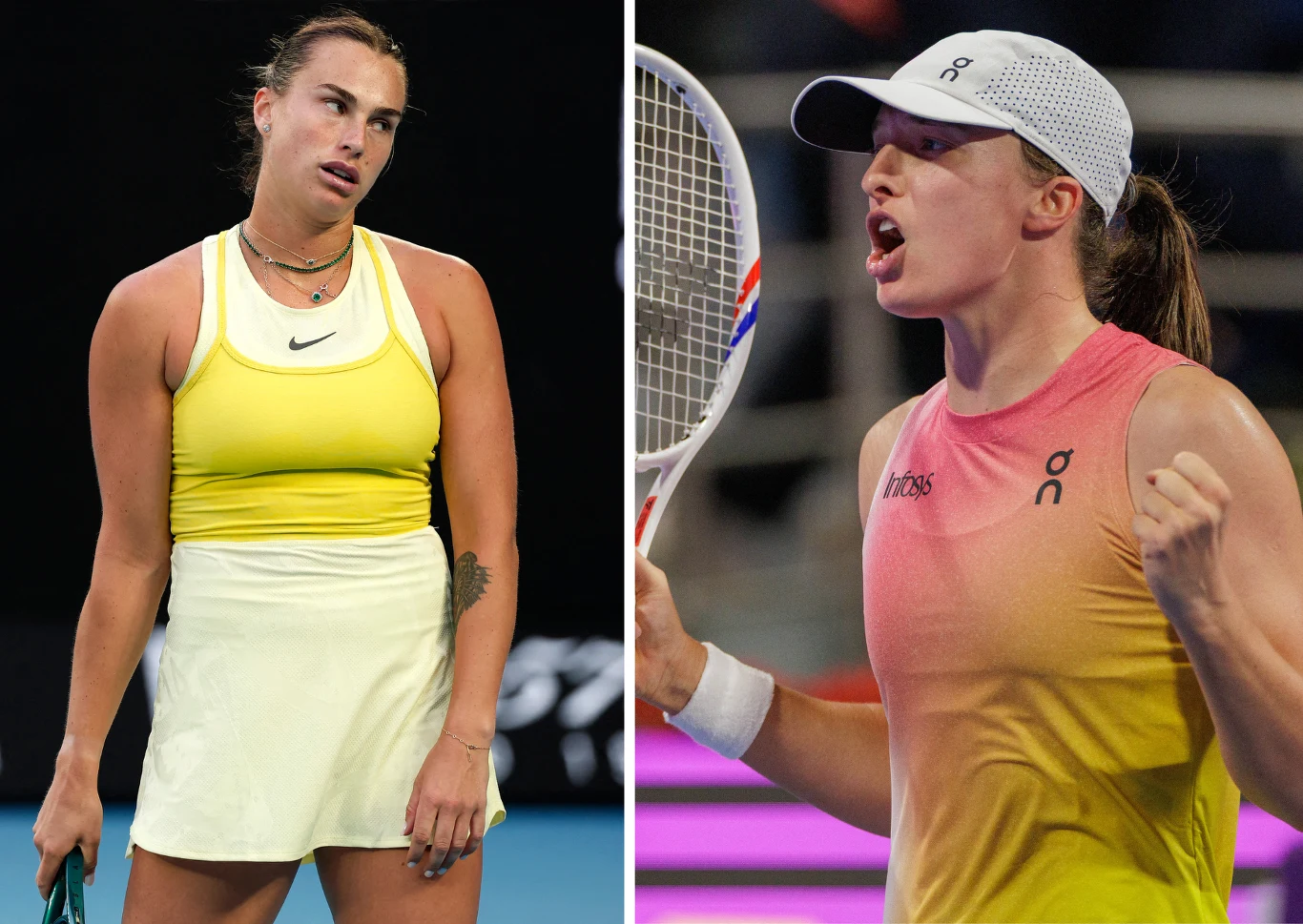 Aryna Sabalenka i Iga Świątek Aryna Sabalenka i Iga Świątek