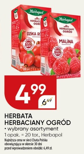 Herbapol Herbaciany Ogród Herbatka owocowo-ziołowa żurawina 50 g (20 x 2,5 g) niska cena