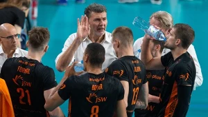 Andrea Gardini jako trener Jastrzębskiego Węgla (październik 2021 roku)