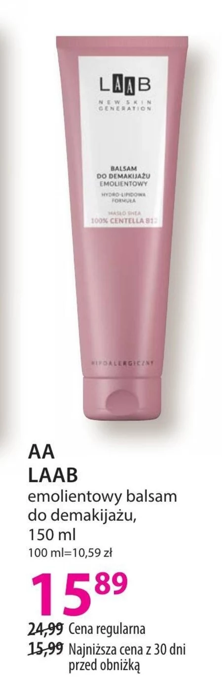 AA LAAB 100% Centella B12 Balsam do demakijażu emolientowy 150 ml