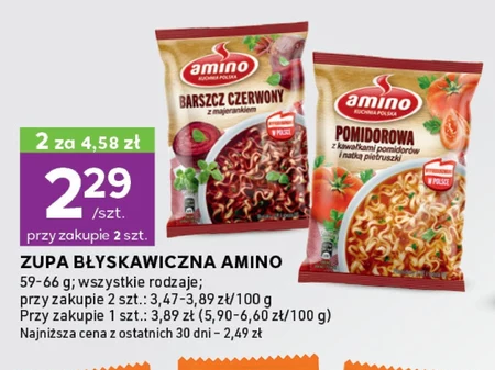 Amino Zupa błyskawiczna barszcz czerwony z majerankiem 66 g