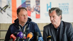 Aandro Pertile, dyrektor Pucharu Świata w skokach (po lewej) i Michel Vion, sekretarz generalny FIS