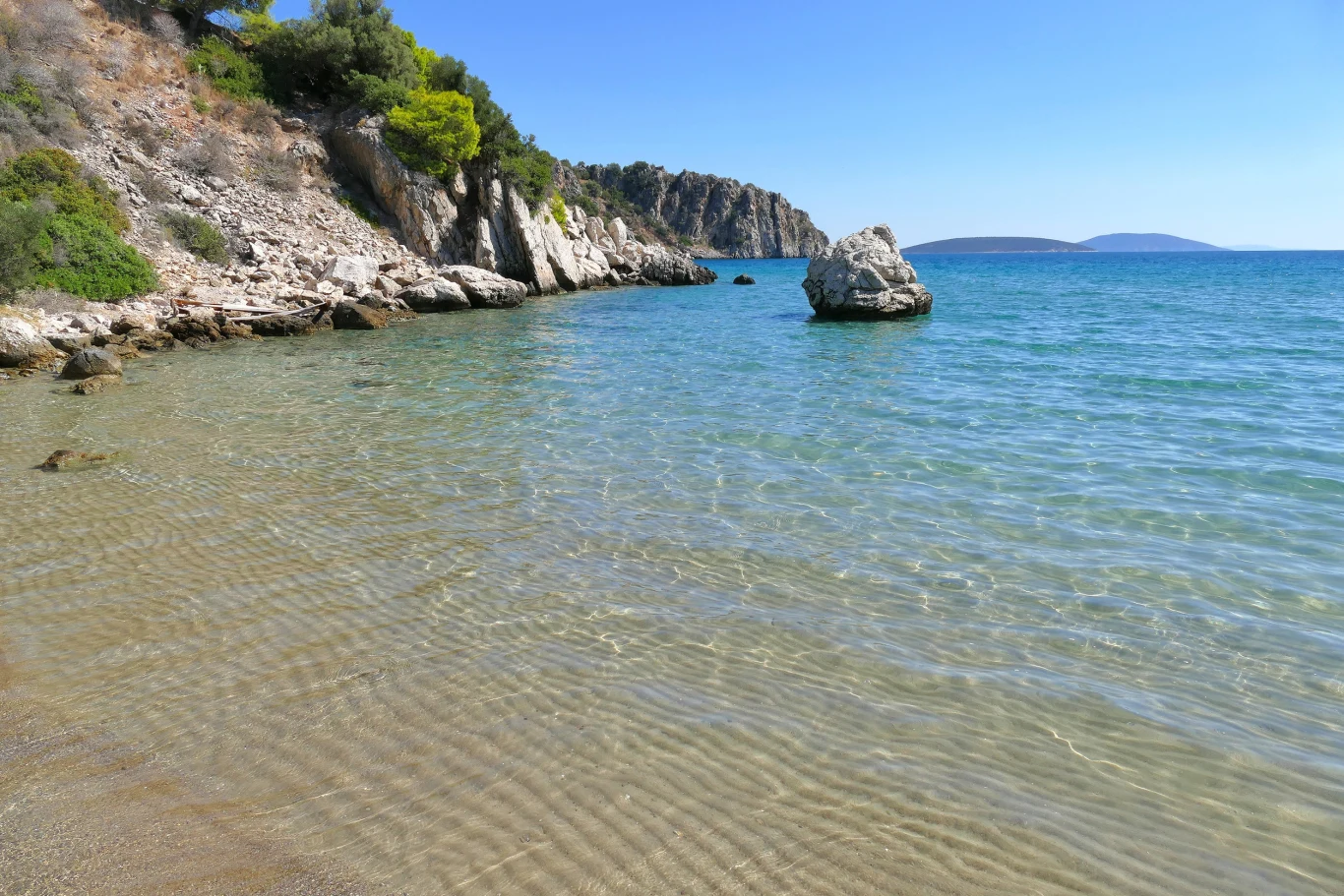 Plaża w pobliżu Tolo, Grecja Plaża w pobliżu Tolo, Grecja