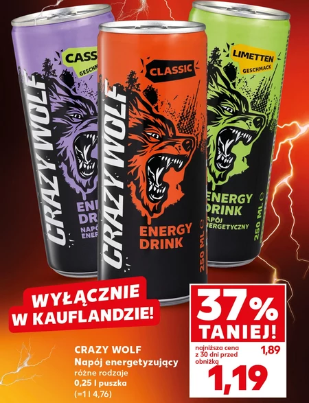 Napój energetyczny Crazy Wolf