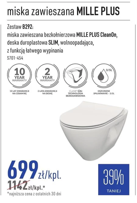 Miska wisząca wc Plus-Plus