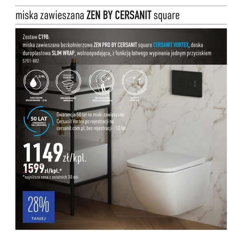 Miska wisząca wc Cersanit