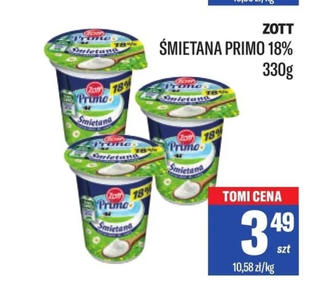 Zott Primo Śmietana 18 % 330 g