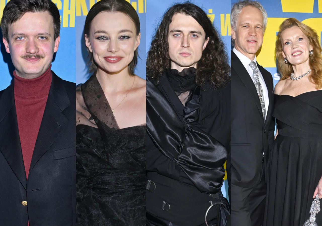 Michał Sikorski, Kamila Urzędowska, Mikołaj Kubacki i Radosław Pazura oraz Dorota Chotecka na premierze "Wujka Foliarza" Michał Sikorski, Kamila Urzędowska, Mikołaj Kubacki i Radosław Pazura oraz Dorota Chotecka na premierze "Wujka Foliarza"