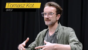 Tomasz Kot na spotkaniu z influencerami, grającymi w filmie "100 dni do matury"