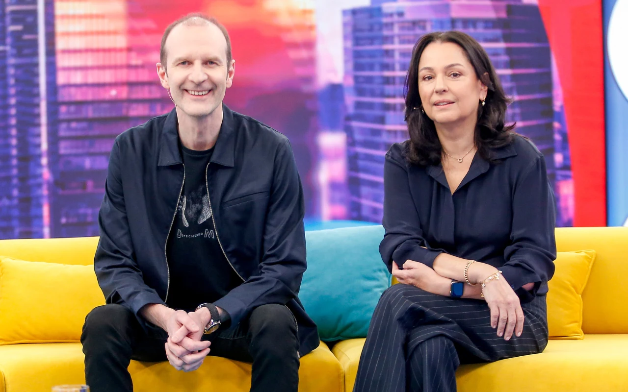 Rafał Rutkowski z żoną Magdaleną w "halo tu polsat"