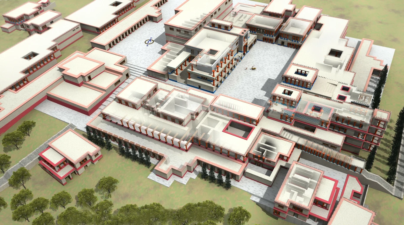Wizualizacja pałacu w Knossos