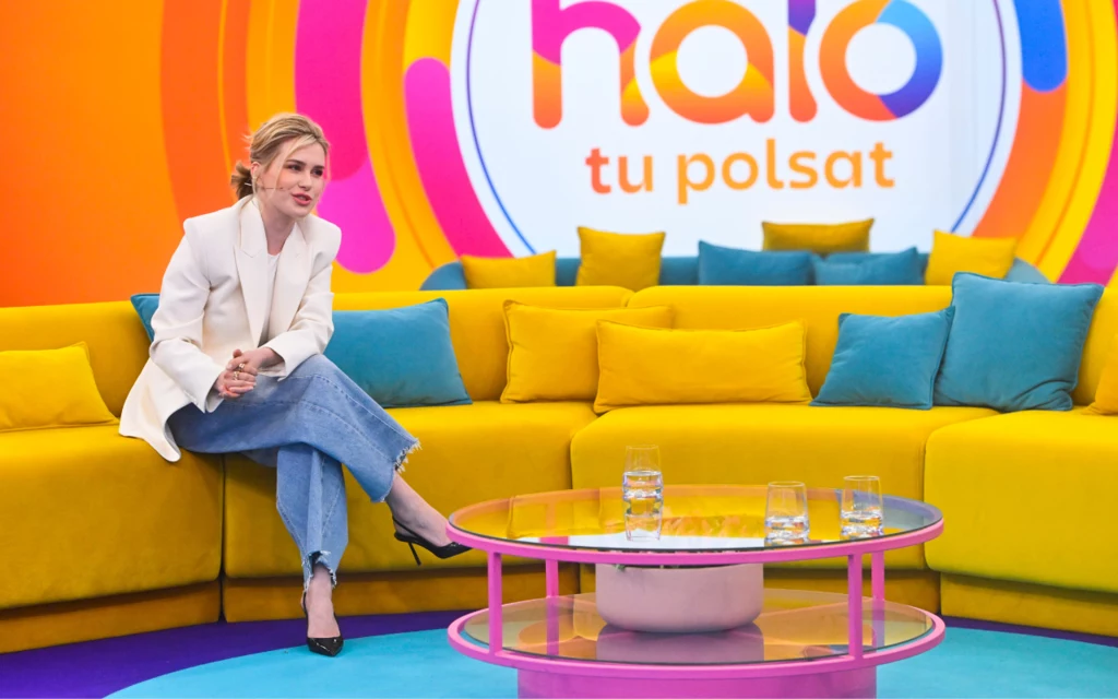 Anna-Maria Sieklucka w "halo tu polsat"