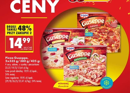 Dr. Oetker Guseppe Pizza z szynką i pieczarkami 425 g