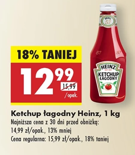 Heinz Ketchup łagodny 1000 g 