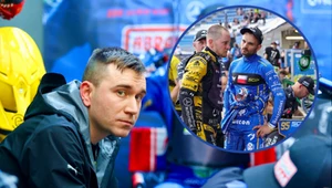 Daniel Kowalski, syn i wspólnik tunera Ryszarda Kowalskiego. W tle Szymon Woźniak dyskutuje z Bartoszem Zmarzlikiem po słabym biegu.