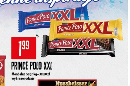 Prince Polo XXL Black Kruchy wafelek z kremem kakaowym oblany czekoladą 50 g