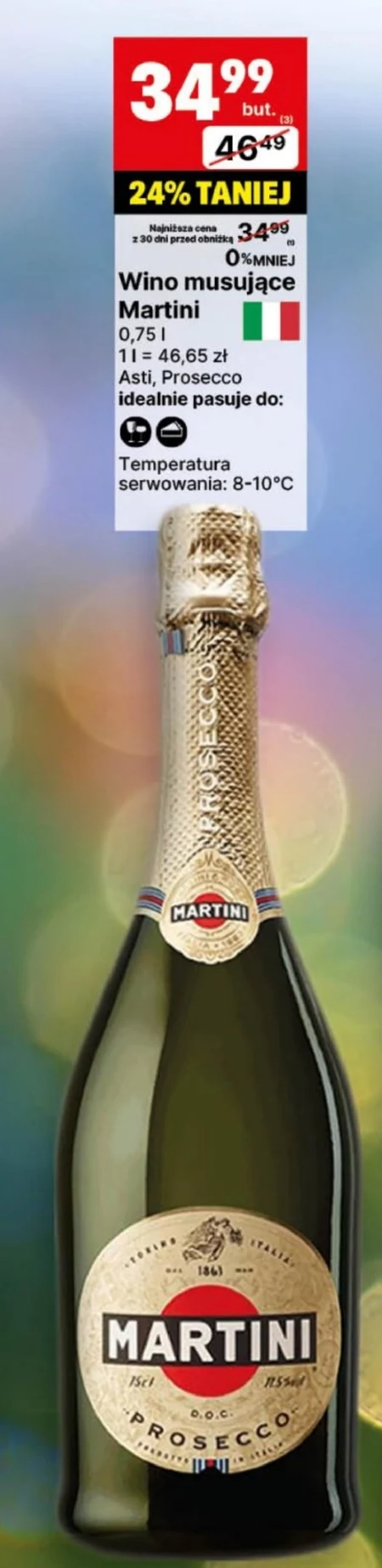 Martini Brut Wino wytrawne białe musujące 750 ml