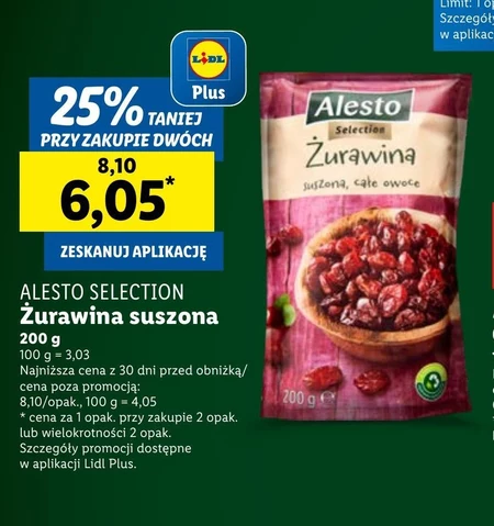 Żurawina suszona Alesto