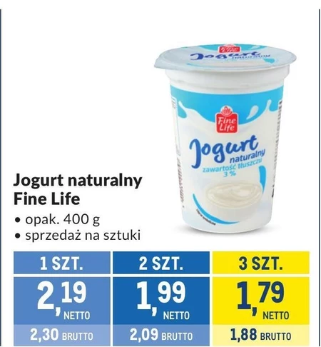 Jogurt naturalny Fine life