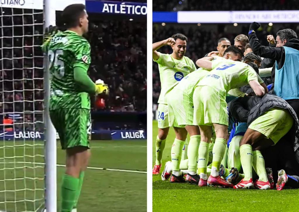 Piłkarze FC Barcelona mieli sporo powodów do euforii podczas meczu z Atletico Madryt. Wojciech Szczęsny jednak zachowywał zimną krew Piłkarze FC Barcelona mieli sporo powodów do euforii podczas meczu z Atletico Madryt. Wojciech Szczęsny jednak zachowywał zimną krew