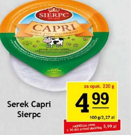 Sierpc Capri Serek typu włoskiego 220 g