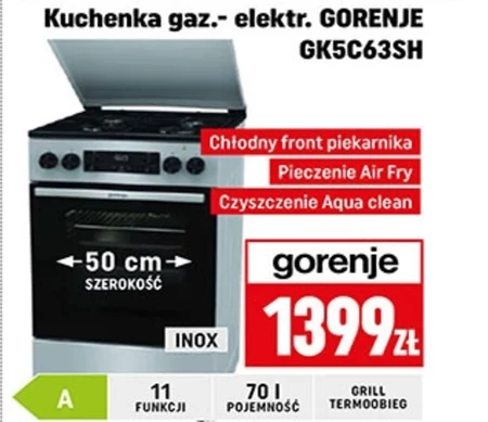 Kuchenka gazowo-elektryczna Gorenje