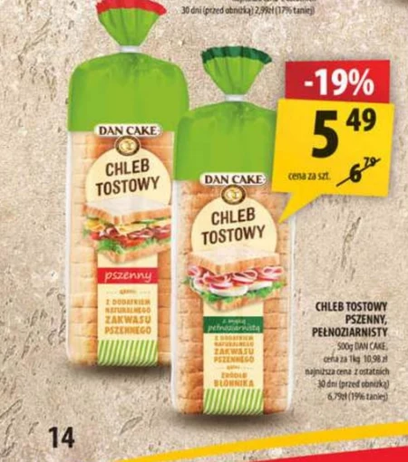 Dan Cake Chleb tostowy maślany 500 g