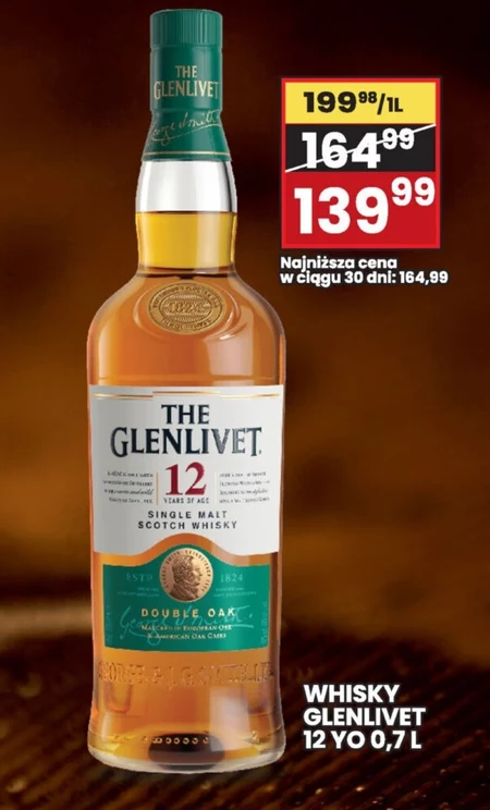 The Glenlivet 12 Years of Age Single Malt Scotch Whisky 700 ml