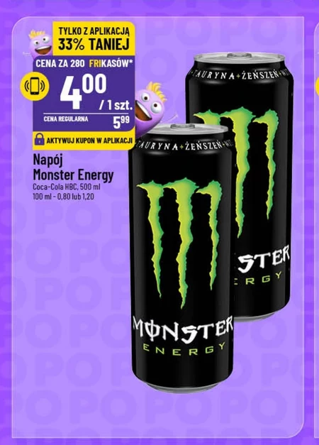 Monster Energy Gazowany napój energetyczny 500 ml
