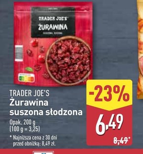 Żurawina suszona Trader Joe's niska cena