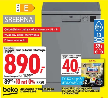 Zmywarka wolnostojąca Beko