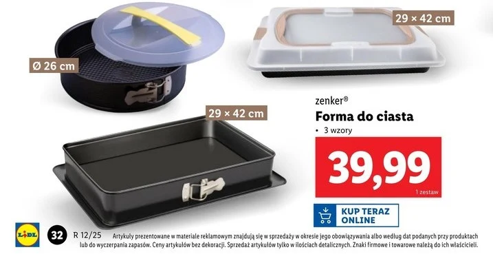 Forma do ciast w Lidlu 
