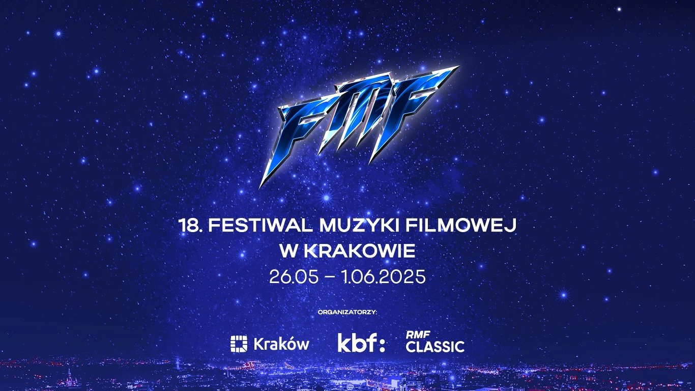Grafika promująca 18. Festiwal Muzyki Filmowej w Krakowie